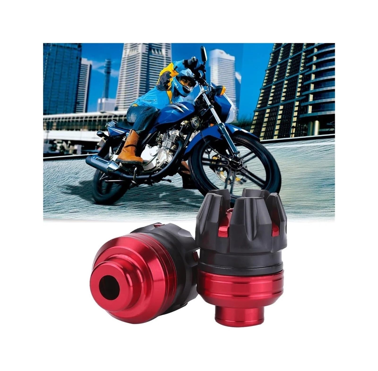 Moto Tamponi Paratelaio 1 Paio Protezioni Anticaduta Universali Alluminio CNC Moto Scooter, Forcella Anteriore, Slider Per Telaio, Crash