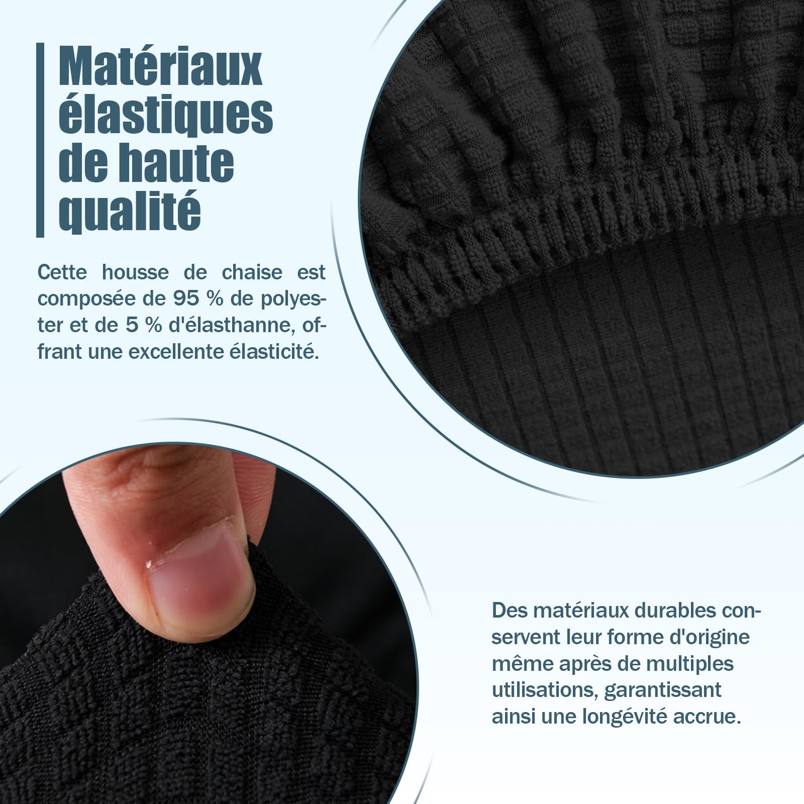 MagiDeal Housse de siège de Bureau Noire Protection Coussin pour Ordinateur