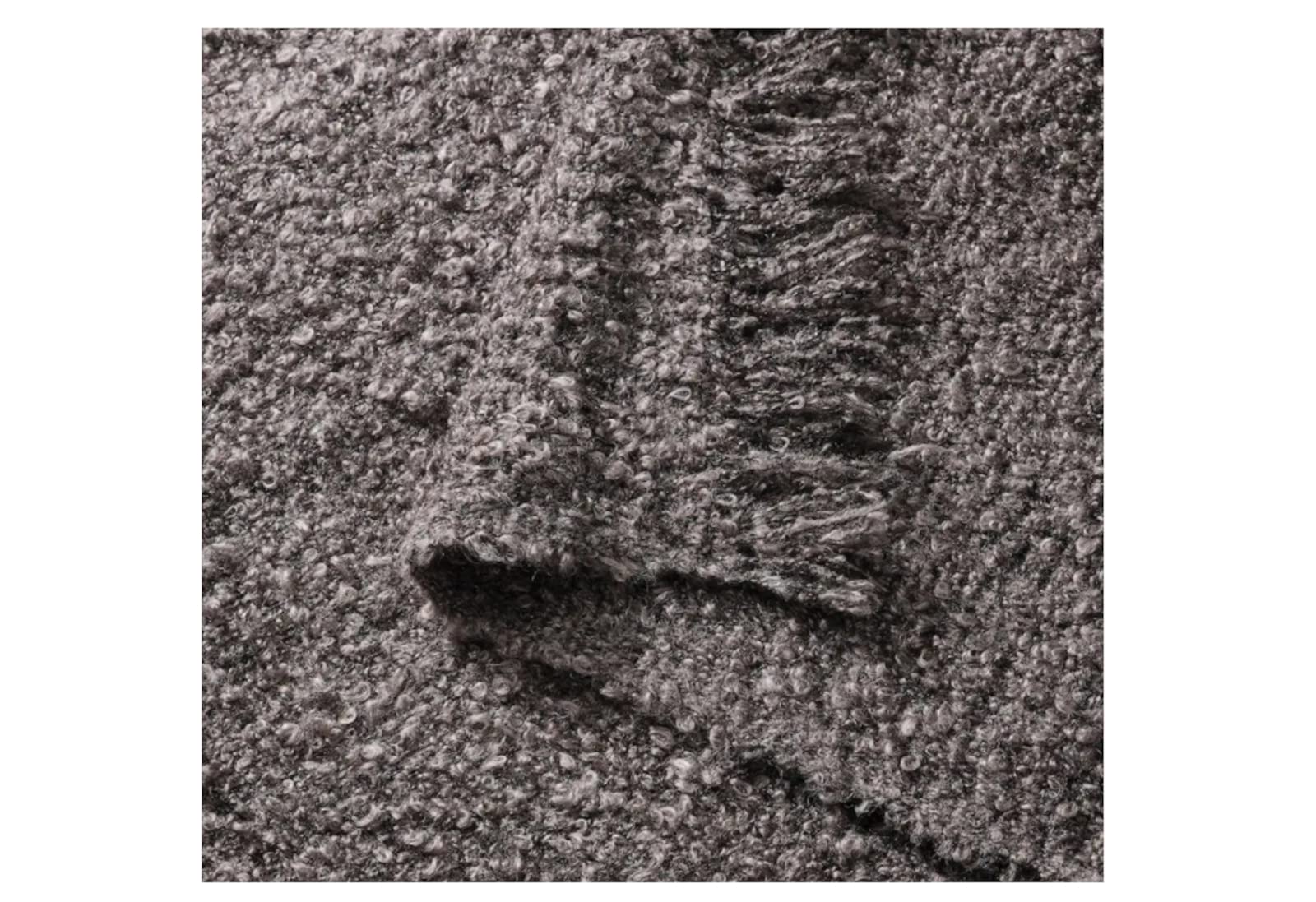 Ikea Evali Throw, Dark grey130x170 cm (51x67", fade_resistant, lyocell, acrylic & polyester) — Amazon image 3