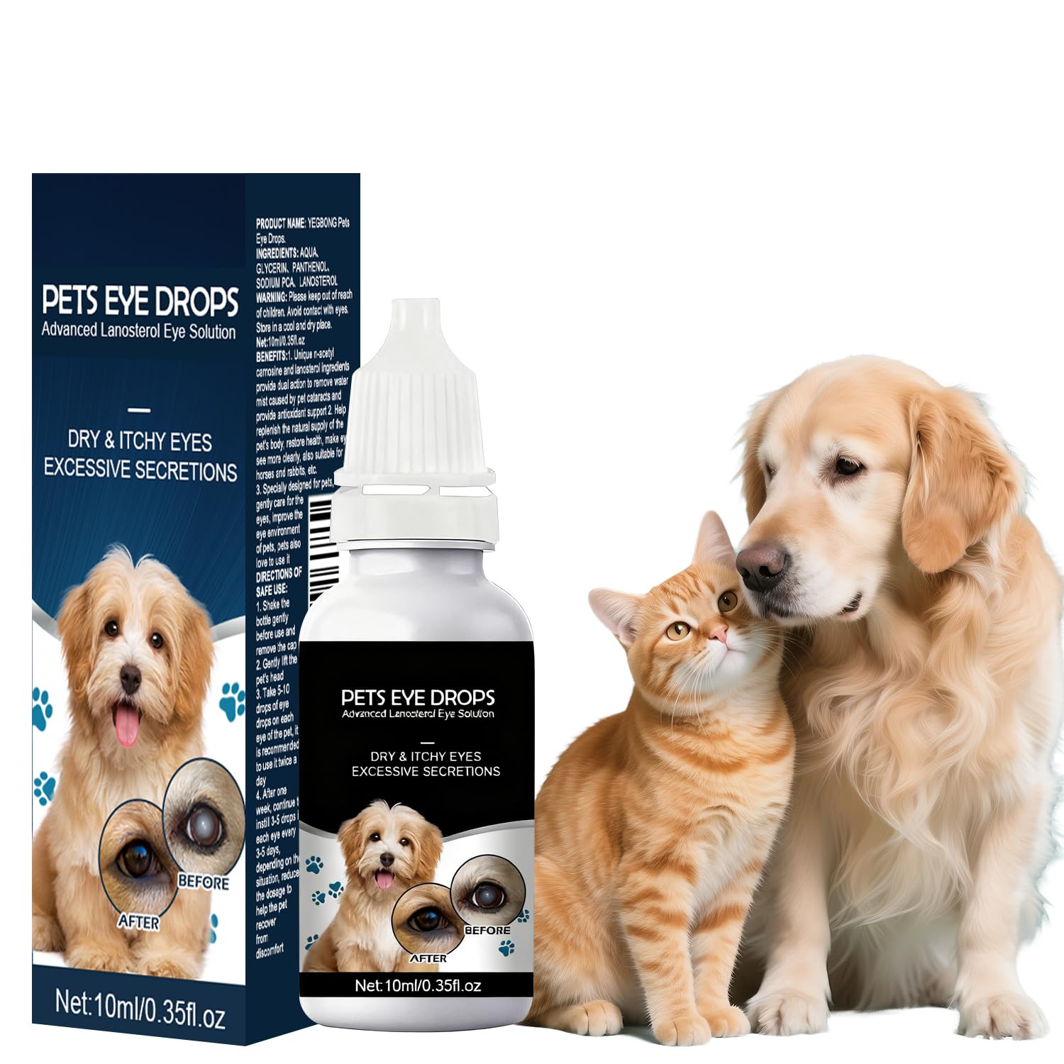 BrennenstuhlCataract Drops for Dogs - Pet Dog Eye Drops for Relieving Eye Itching and Clean Tear Stains -