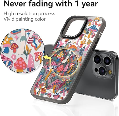 Miniatura 3 de Funda compatible con iPhone 15 Pro Max, bonita estética, duradera y a la moda, divertida funda para teléfono con correa para la muñeca, diseño de