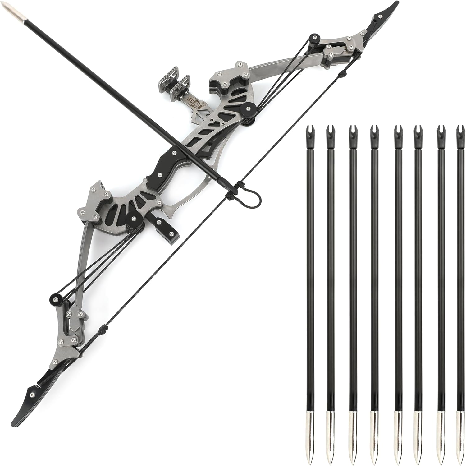 ZSHJGJR 16" Compound Bow and Arrow Set 16lbs, Right/Left Handed for Target Shooting Hunting Games Archery Bow Set Gift