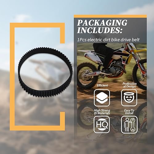 Miniatura 5 de Correa de transmisión eléctrica para motocross compatible con SurRon 560-8M Light Bee Motocross Electric Dirt Bike Light Bee X Surron X160 X260