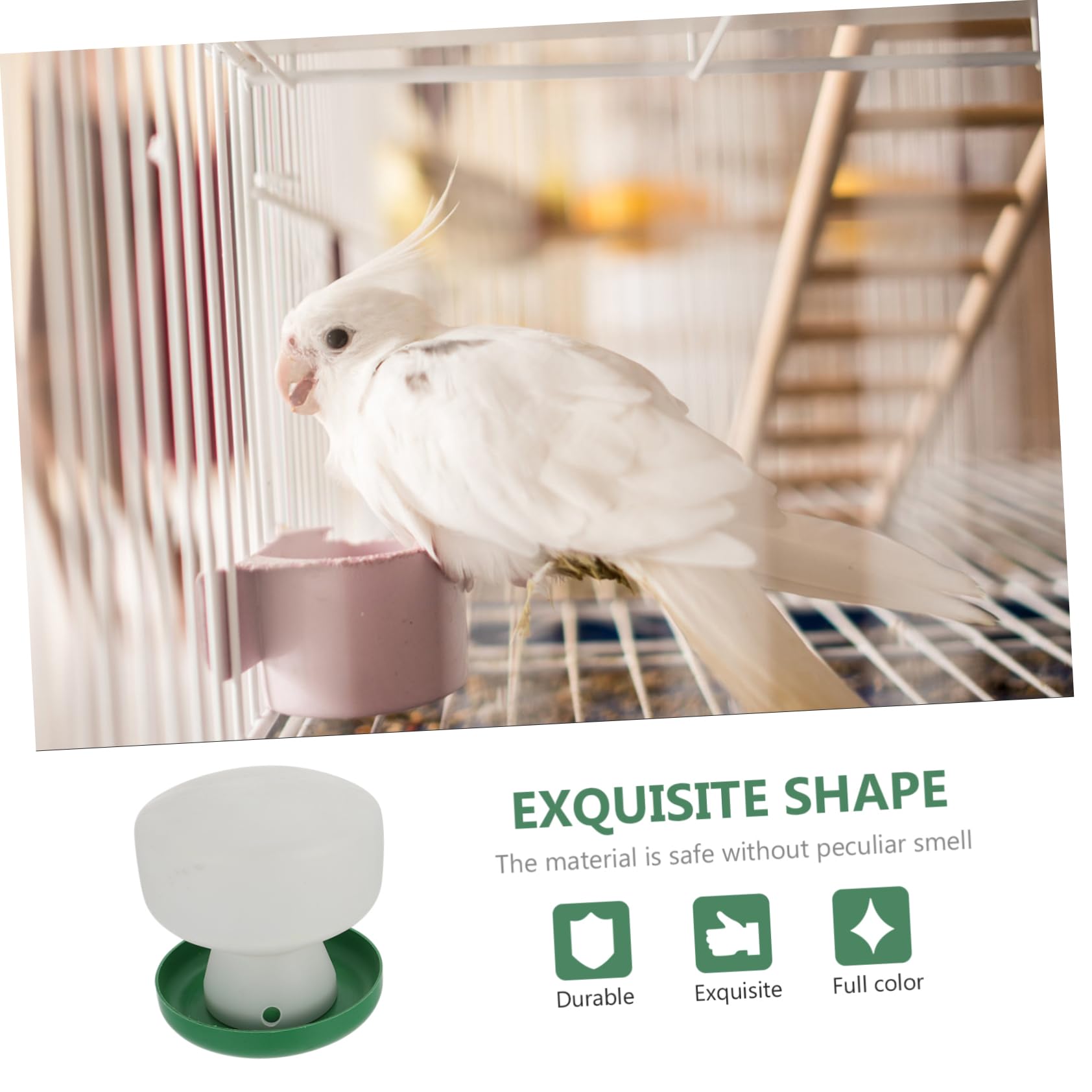 YARNOW 6pezzi Mangiatoia Per Distributore Per Pappagalli e Domestici Accessori Per Gabbie Design Antiribaltamento e Resistente