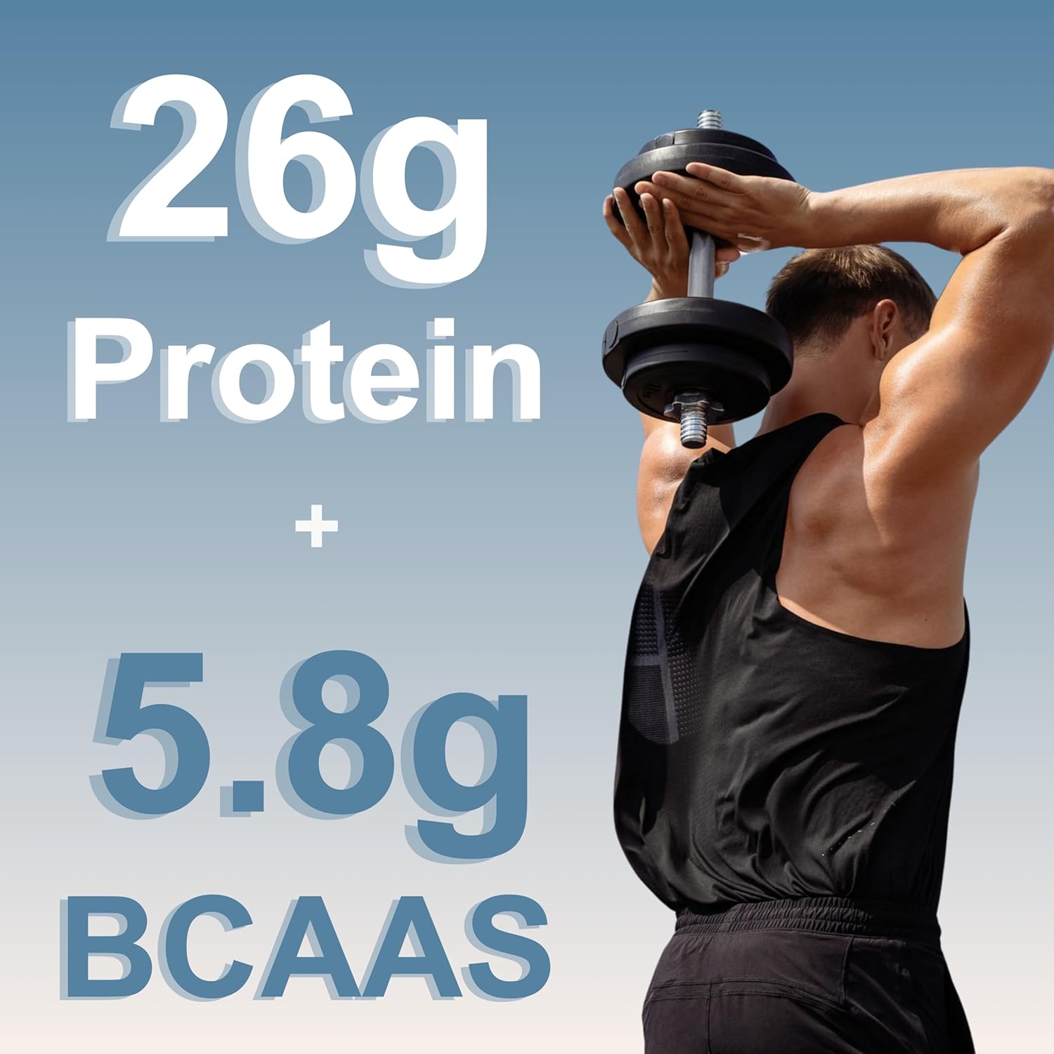 Instant Whey Protein Powder Concentrate, 2lbs | Unflavored with Fast Absorption | 26g Protein Per Serving + 5.8g BCAAs | Great for Bars, Shakes, Smoothies, Snacks, or Coffee | Non-GMO, Soy Free - Image 4