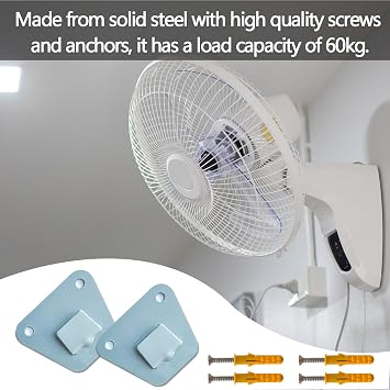 Fan Wall Mount Brackets 2 Pack for Oscillating Fans