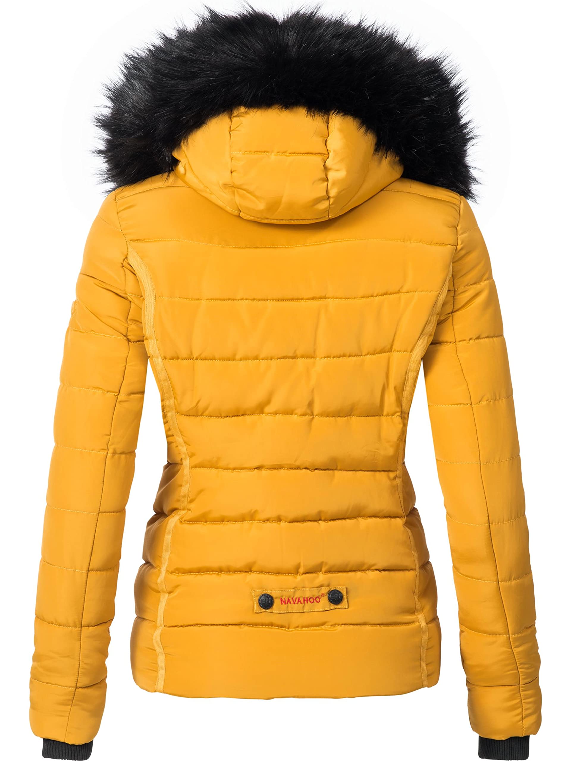 Navahoo Chaqueta Guateada de Invierno para Mujer con Capucha de Pelo sintético Miamor XS-XXL