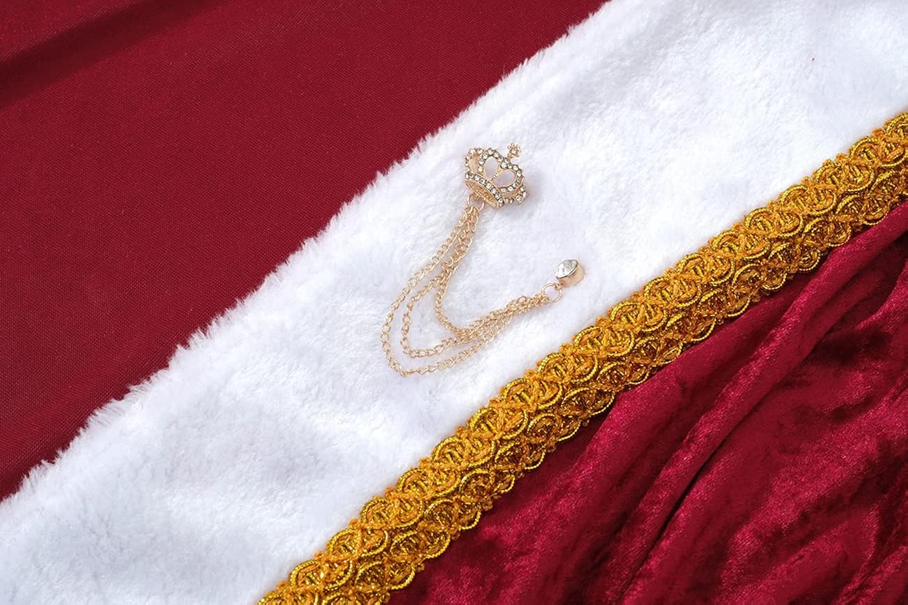 Miniatura 9 de Regenboog King Costume for Men and Women,Queen Costume,Adult King Cape Robe Crown Scepter,Lord Farquaad Costume