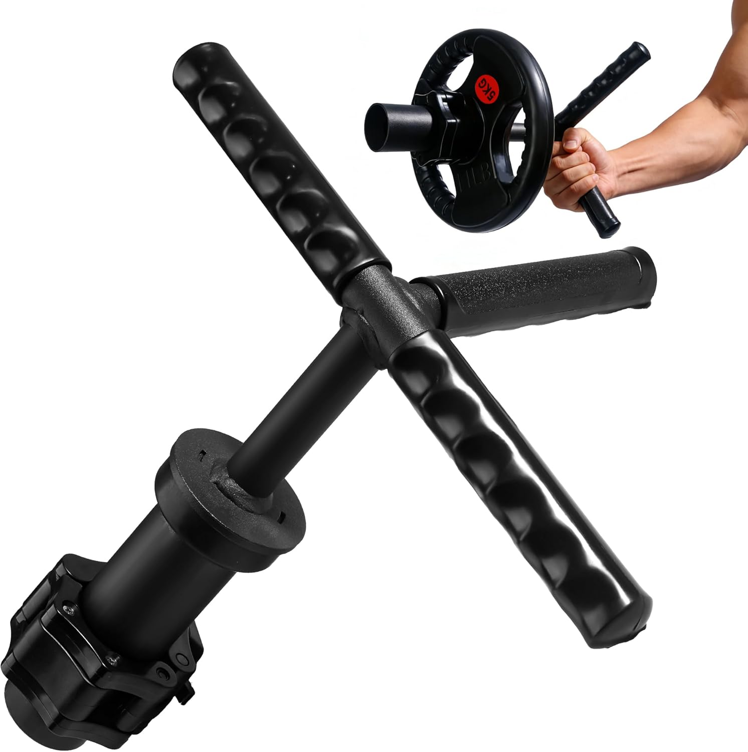 Strong Arm Forearm Trainer & Wrist Strengthener, Adjustable Alloy Steel Grip Trainer withnon-slip handle & Clamp, Portable Forearm Exerciser for Home Office Gym Men Women