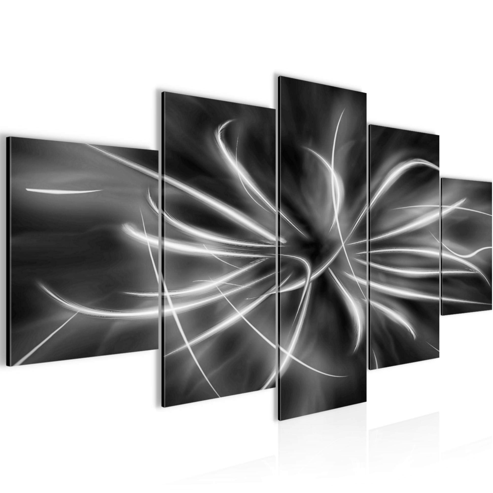 Runa Art C Abstract Image Non-Woven 5 Pieces Black-And-White Bedroom Hall 100053