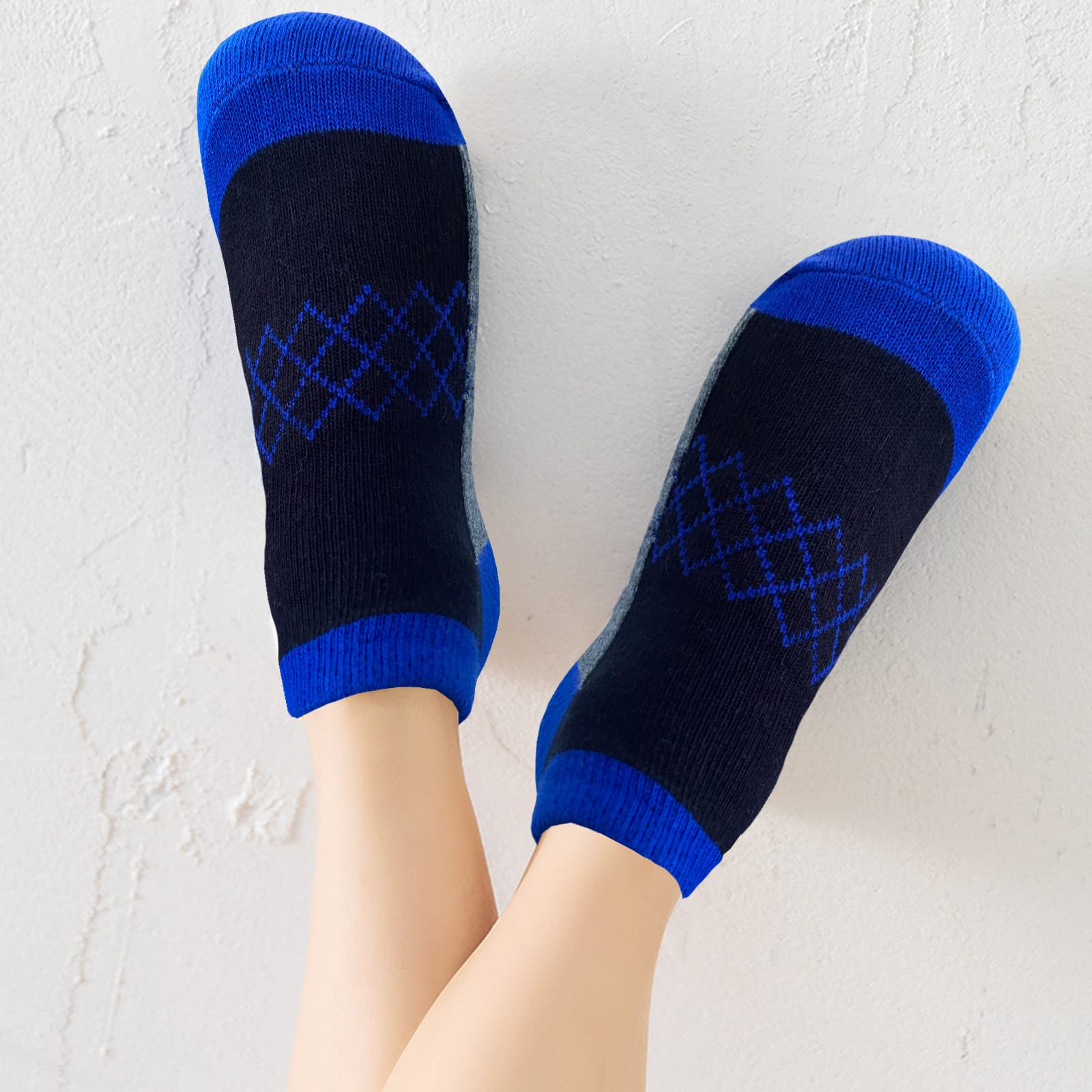 12 pares de calcetines de algodón atléticos de corte bajo para niños pequeños y grandes de 3 a 10 años