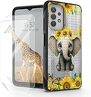 Vista 8 de Funda para Samsung Galaxy A23 Galaxy A13 4G/5G, Galaxy A04, Galaxy A04S, Galaxy A32 5G, con 2 protectores de pantalla, funda protectora híbrida