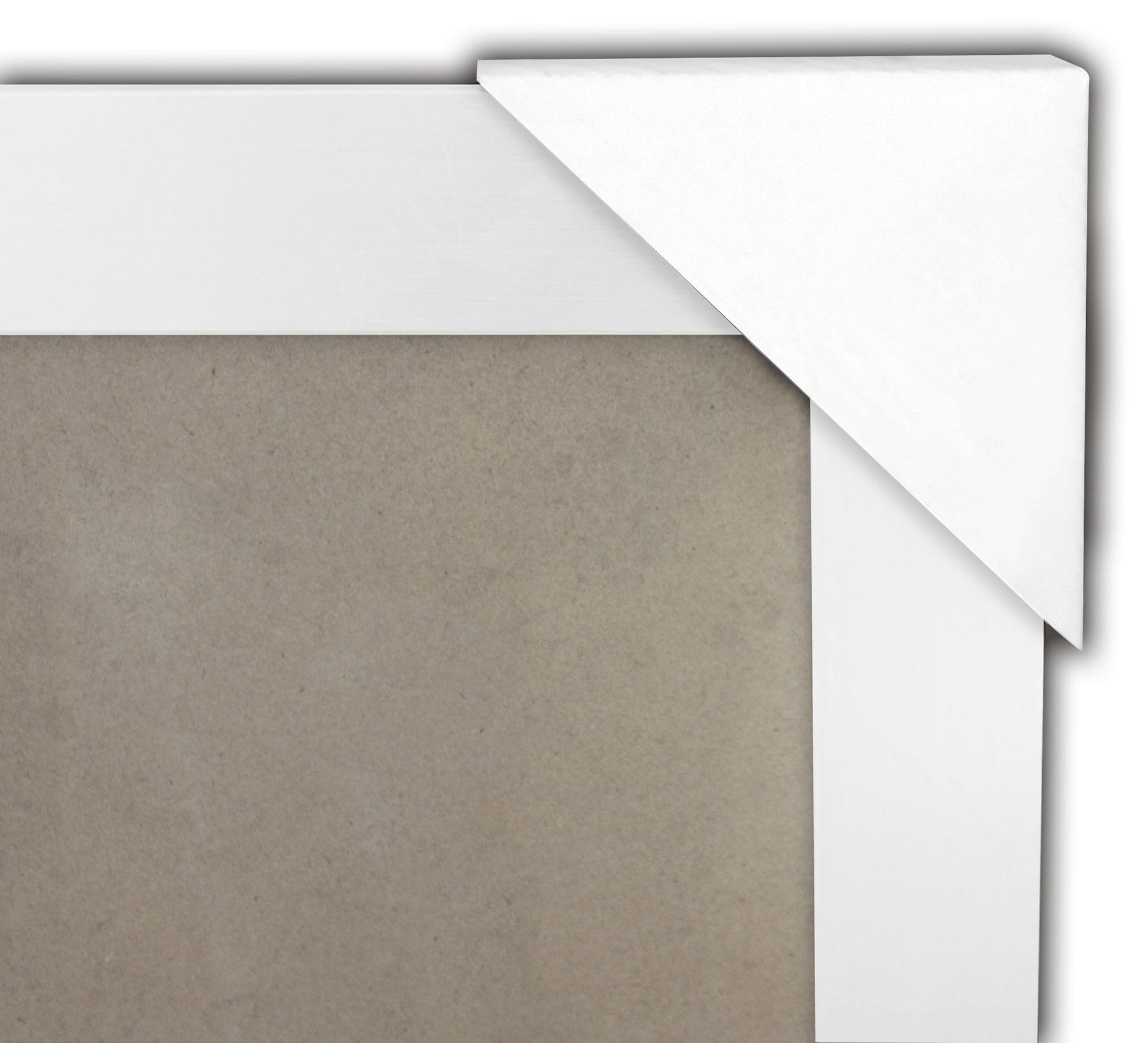 Cornice per poster, decorazione in legno bianco – bianco, in MDF, con parete posteriore e vetro PVC infrangibile, per poster, stampe artistiche, collage e molto altro ancora. Cornice portafoto | 50 x