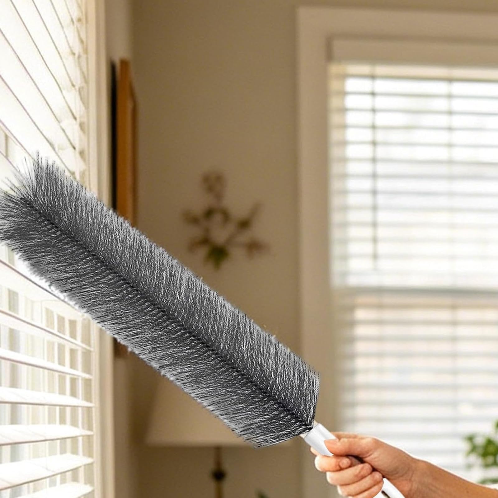 4 Cepillos de Limpieza para Ventiladore, Plumero de Microfibra Flexible, Plegable y Lavable, Apto para Diversos Rincones y Grietas