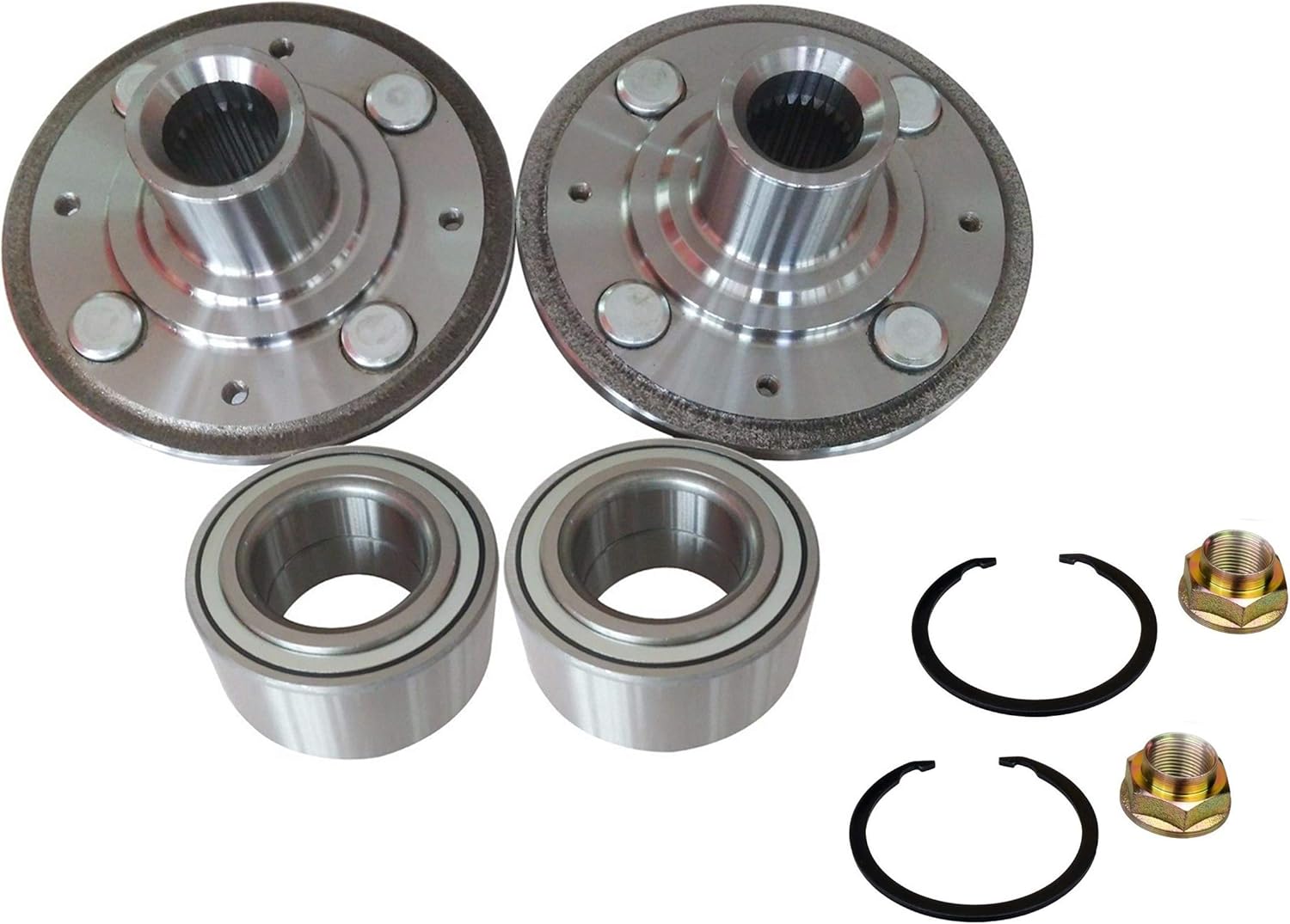 DTA D930452+NT510050 x2 Front Wheel Hub Wheel Bearing Kits Left Right Compatible with 1998-2002 Honda Accord 2.3L 4cyl Only