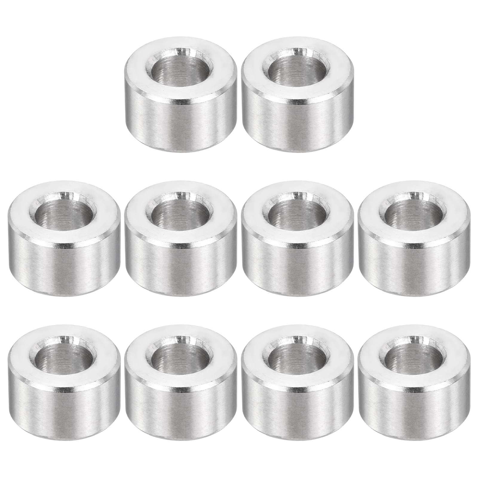 PATIKIL M6 Stainless Steel Spacers, 12Pcs Metal Spacer 6mm ID x 12mm OD x 7mm L Screw Standoff for 1/4" or M6 Screw