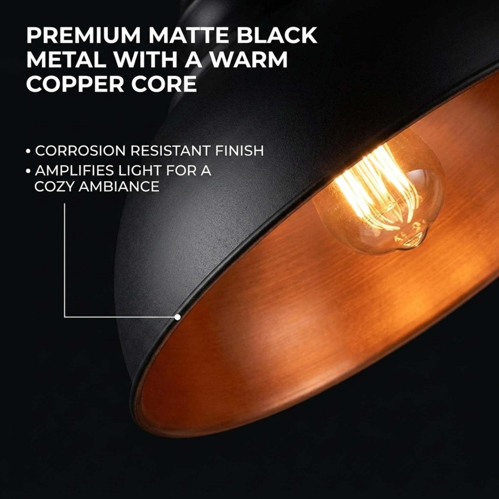 LEDSone Nowoczesna 3-światłowa lampa sufitowa wisząca o regulowanej wysokości z metalowymi kloszami 50 cm w stylu nordyckim, lampa wisząca do jadalni, wyspy kuchennej, salonu, sypialni