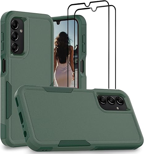 Miniatura 95 de Jeylly Funda para Galaxy A23/A32 5G/A13 4G/A13 5G/A04/A04S, con [2 paquetes de protectores de pantalla de vidrio templado], funda protectora A