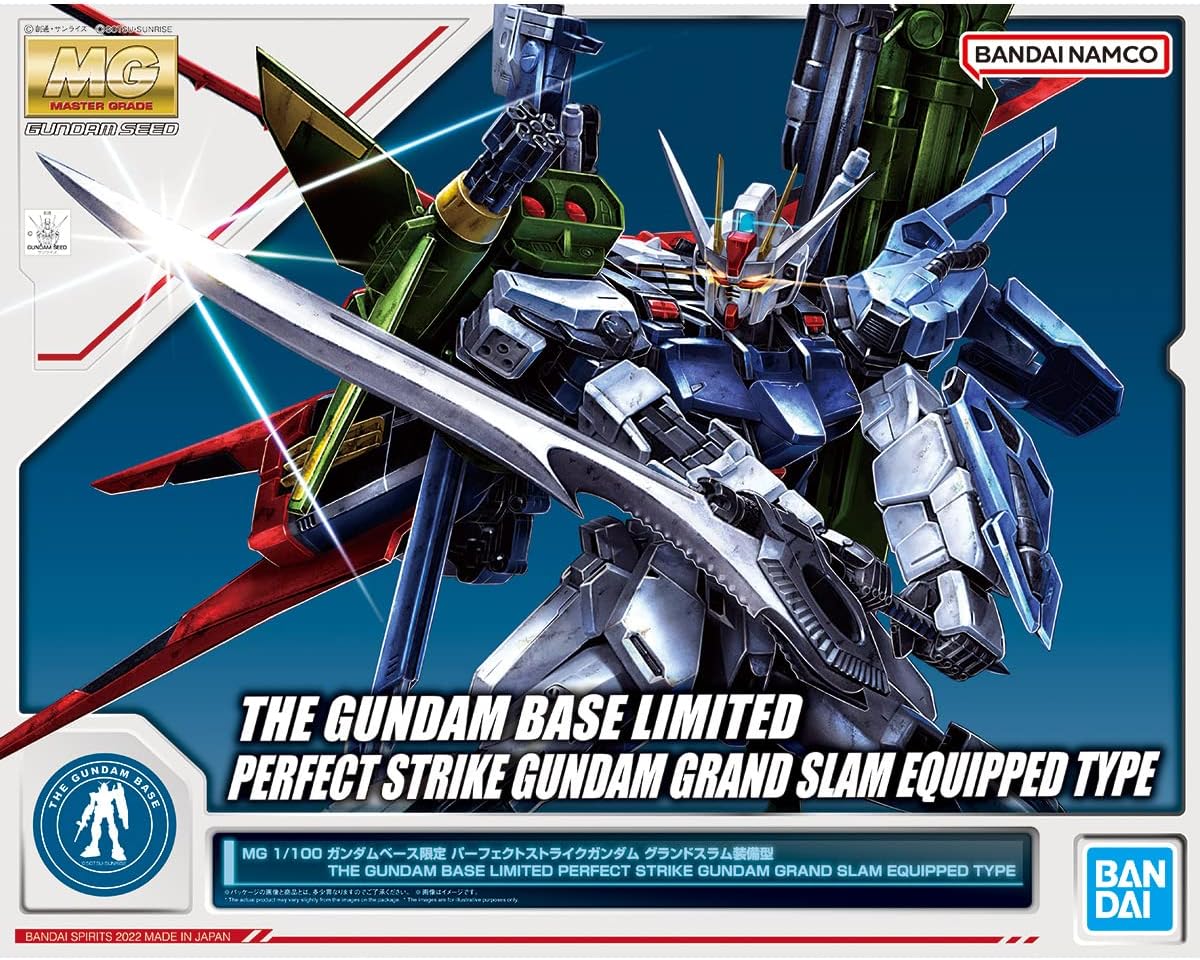 MG 1/100 Gundam Base Limited Perfect Strike Gundam Grand Slam Equipped Type Mobile Suit Gundam SEED
