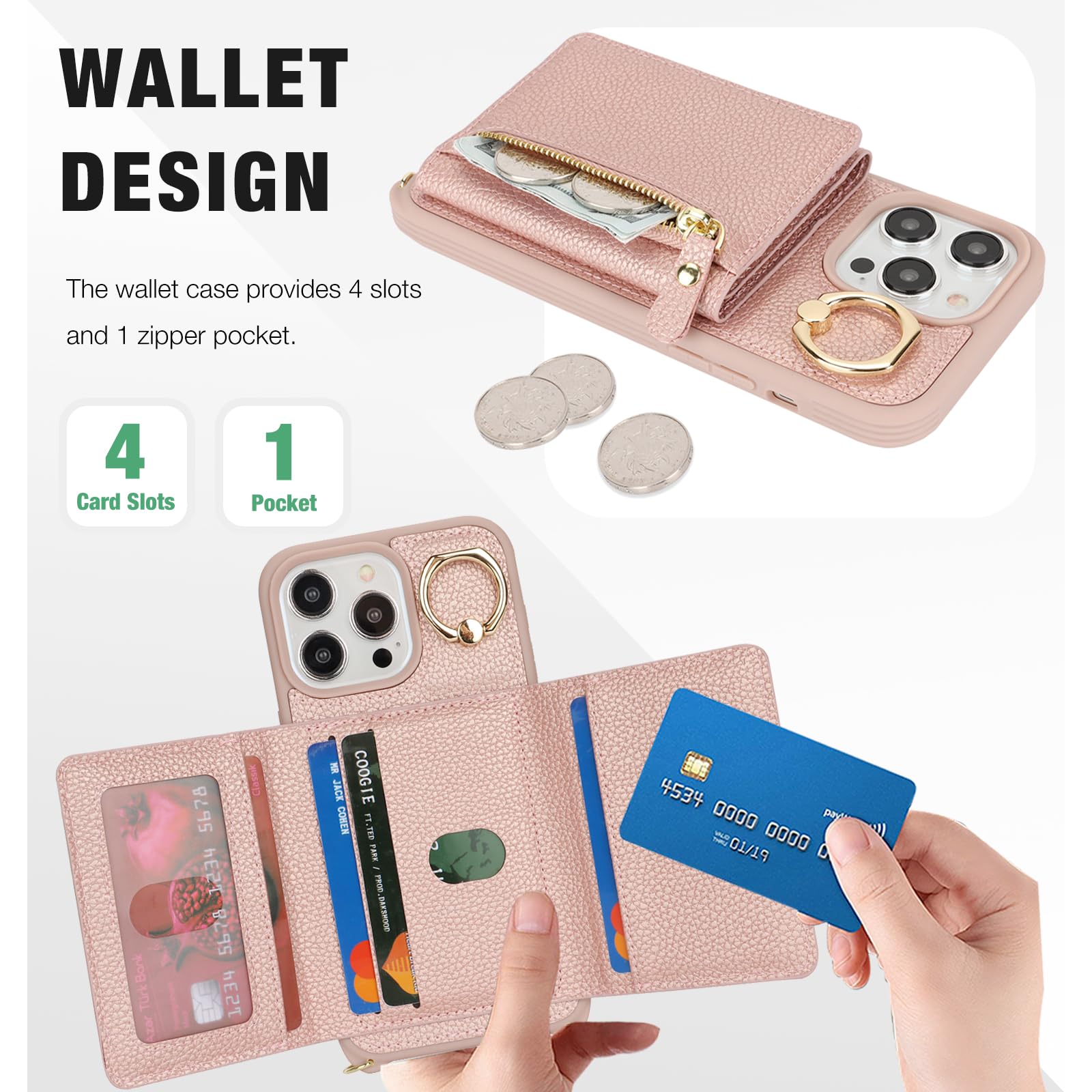 ELTEKER IPhone 14 Pro Max Case, [Magnetic Removable] [Wireless Charging