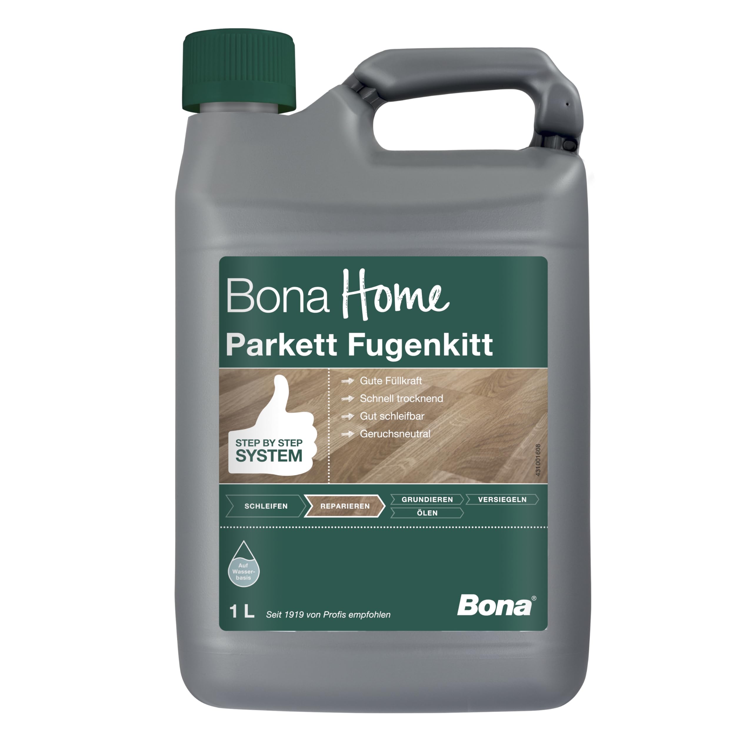 Bona Parkett Fugenkitt – Parkettfugenfüller, 1 L, wasserbasierte Füllmasse