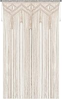 Handmade Boho Macrame Curtains 52x72 Inch - 100% Cotton Window Curtains for Bedroom, Living Room Decor, Doorway Divider, Wedding Backdrop
