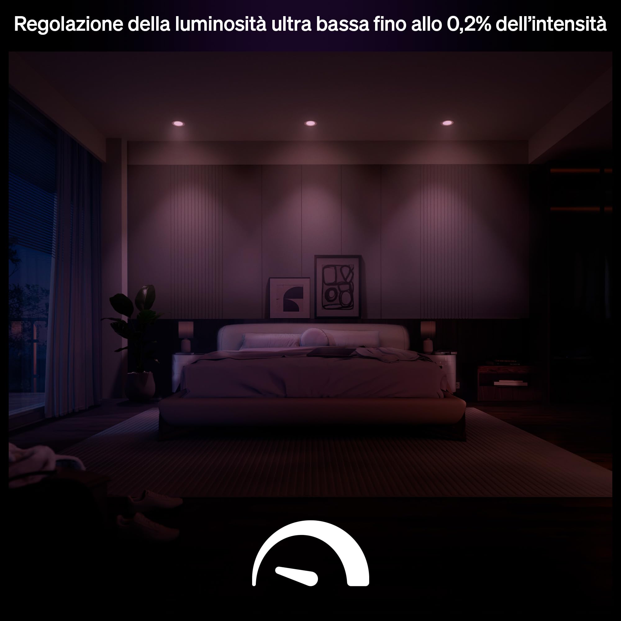 Philips Hue Slim Downlight, Plafoniera da incasso, 170 mm, Bianco | Smart LED, 1500 lm, Luce diurna 1000 K-20000 K, Regolazione ultrabassa, Colore preciso, Controllo via app e bluetooth