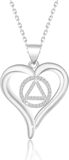 PLITI Sobriety Addiction Recovery AA Alcoholics Anonymous Birthday Gift - NA Rose Gold Necklace