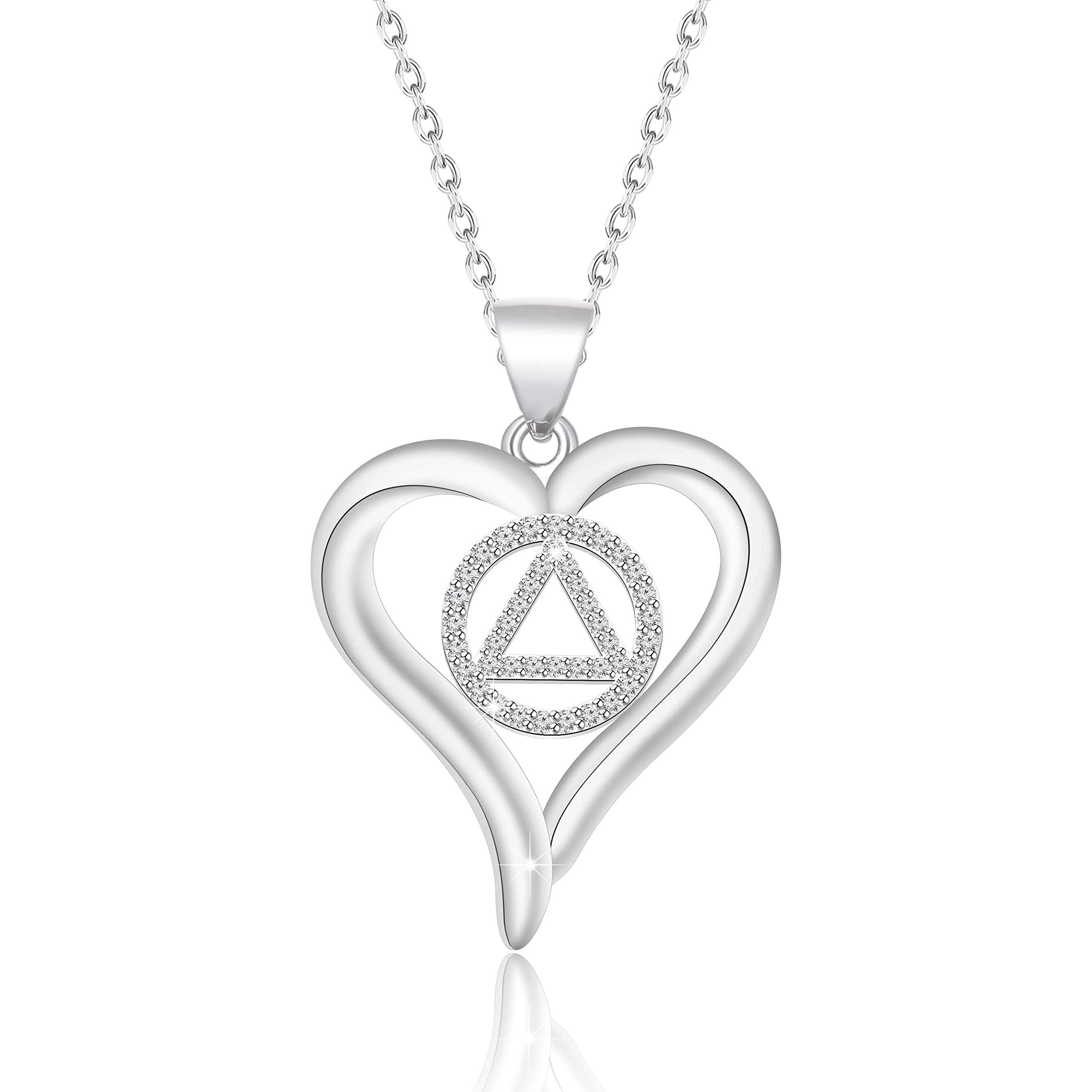 PLITI Sobriety Gift Addiction Recovery Gift Recovery AA Alcoholics Anonymous Birthday Gifts AA NA Rose Gold Necklace Gift