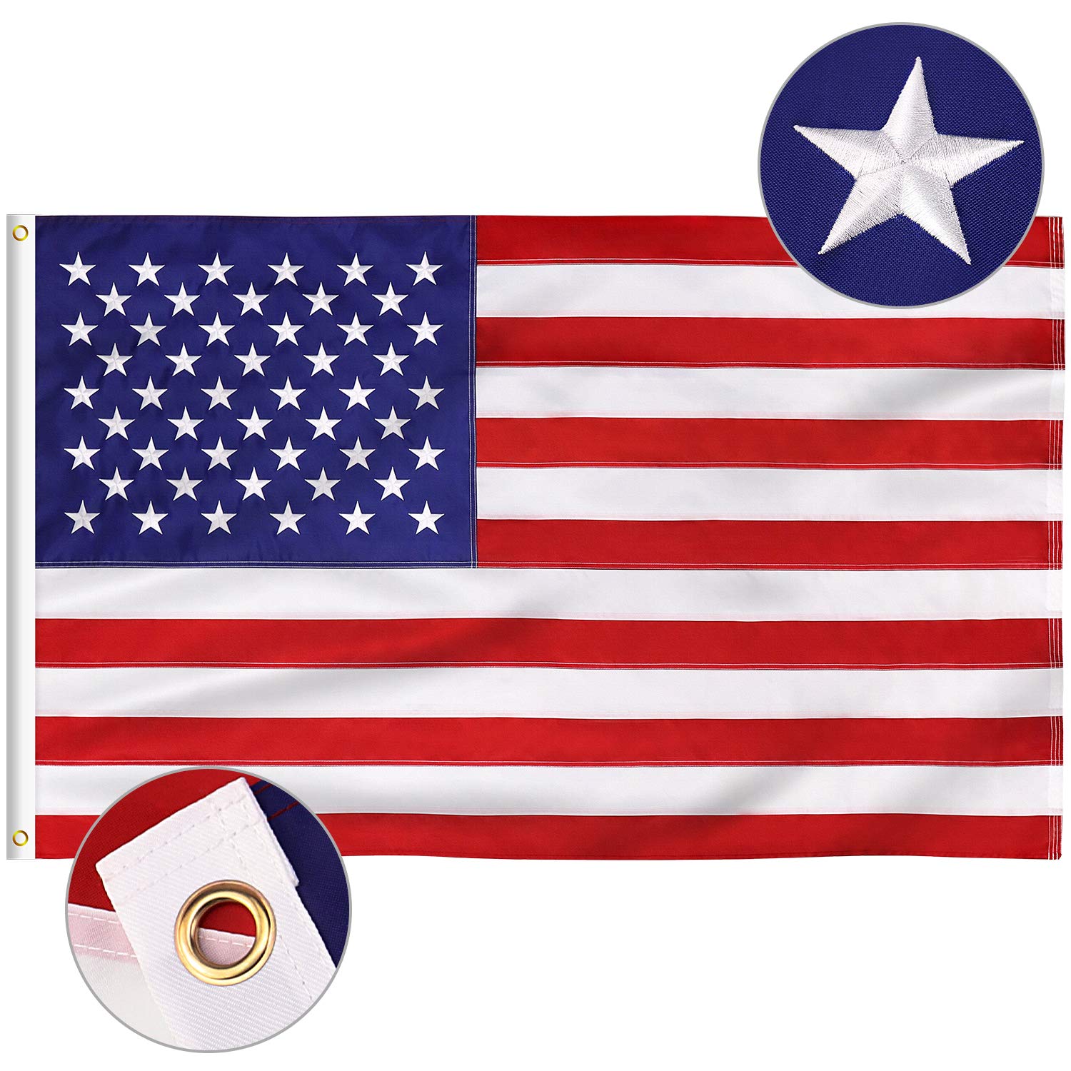 Amazon.co.jp: FLAGBURG 大型アメリカ国旗 10x15フィート 刺繍入り