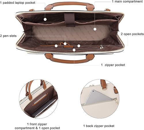 Miniatura 6 de CLUCI Carteras de cuero para mujer con maletín para mujer