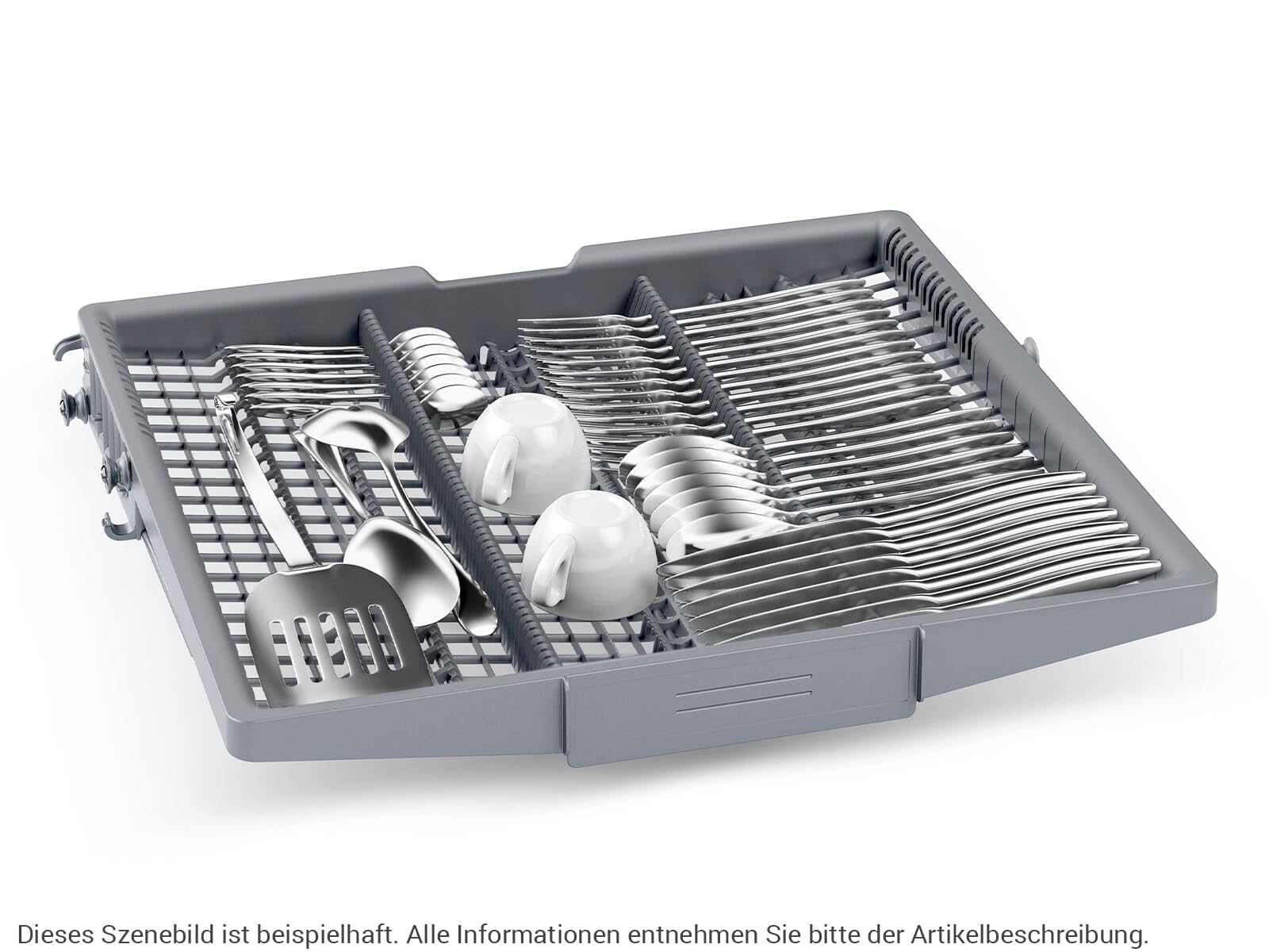 NEFF S257ECX14E, N 50, inteligentna zmywarka XXL, w pełni zintegrowana, 60 cm, do zmywarki, wyprodukowano w Niemczech, szuflada na sztućce, cicha, mocne czyszczenie dzięki Chef 70ºC, górny kosz z