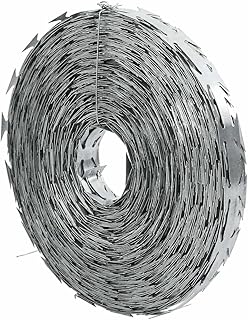 vidaXL BTO-22 NATO Razor Fence, Concertina Wire for Outdoor Garden Yard Farm, High Security Weather Resistant, Galvanized Steel 328.1''