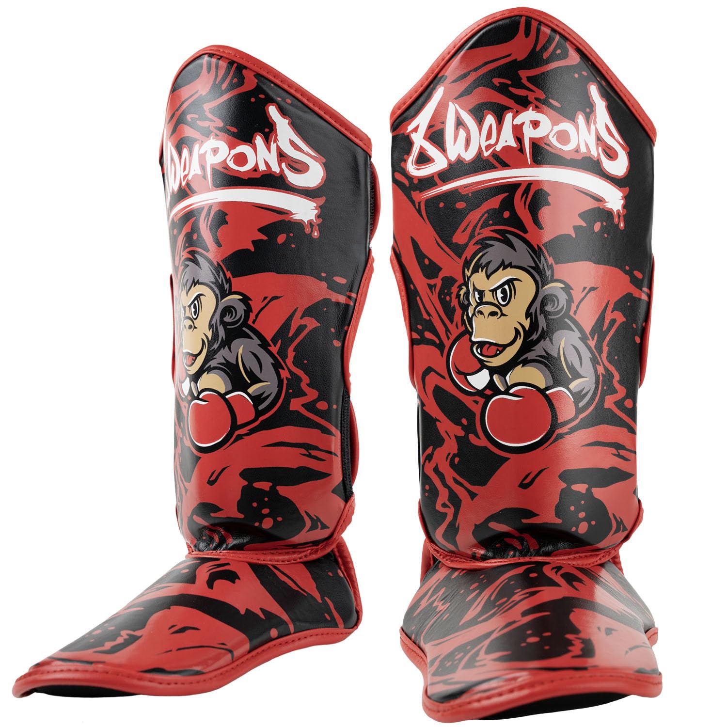 Weapons - 8 parastinchi per bambini, Joe, colore: Nero/Rosso