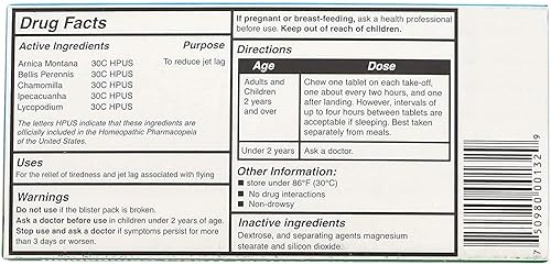 Miniatura 11 de Miers Laboratories No Jet Lag Homeopathic Jet Lag Remedy (1 Pack, 32 Chewable Tablets), Travel Must Have, Flight Essential for Jet Lag Relief