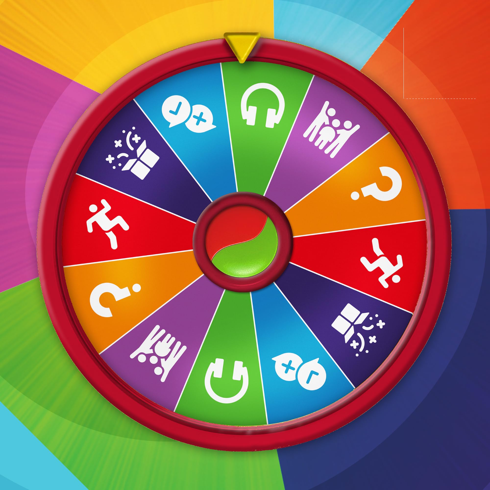 Famogames - Giro y Desafío, Un Juego de Mesa Familiar de +300 Retos, Gira la Ruleta y Empieza a Divertirte, Dirigido por un Game Master con 4 Categorías de Cartas, Versión Español, Famosa (WHE01000)