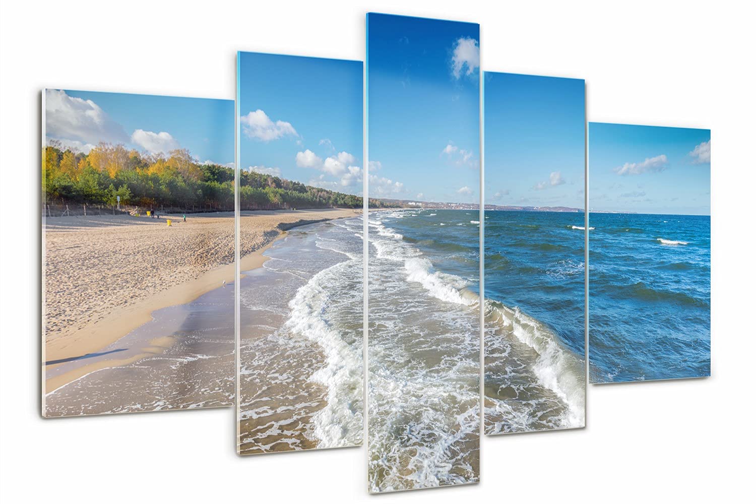Tableau Déco Moderne 'Pont Suspendu' Sur Verre Trempé, Format 50x100 Cm, Neuf
