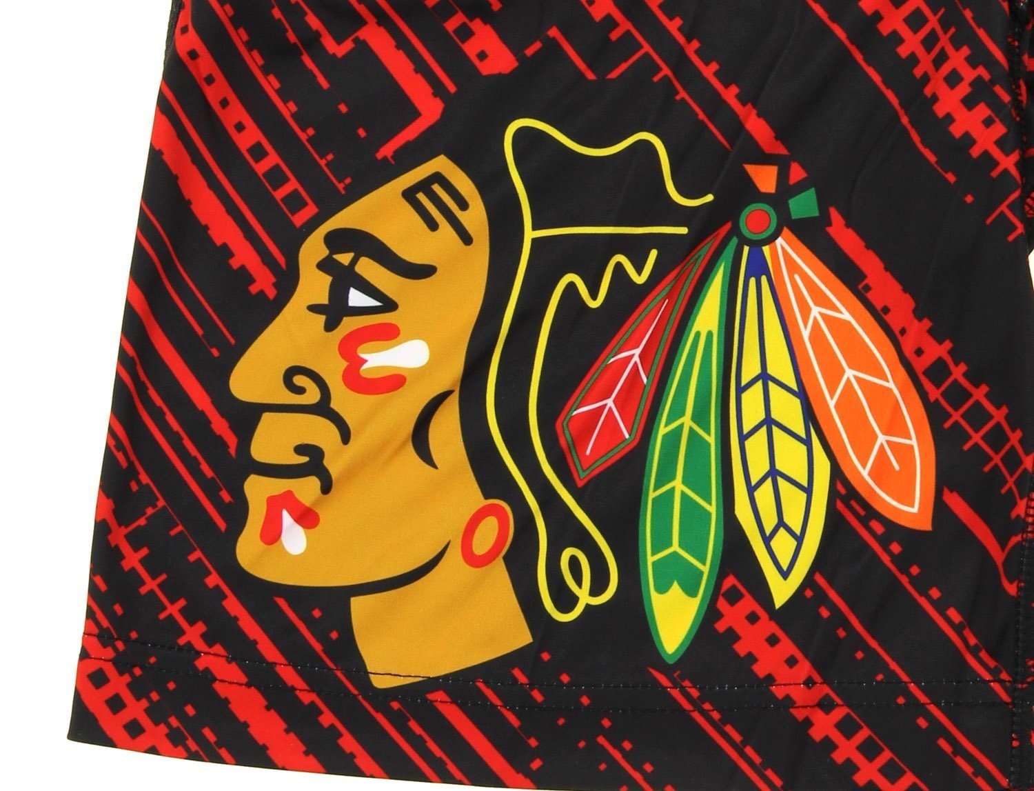 Klew NHL Big Boys Youth Boys Game Day Shorts, Various Teams (Chicago Blackhawks, Medium (10-12))