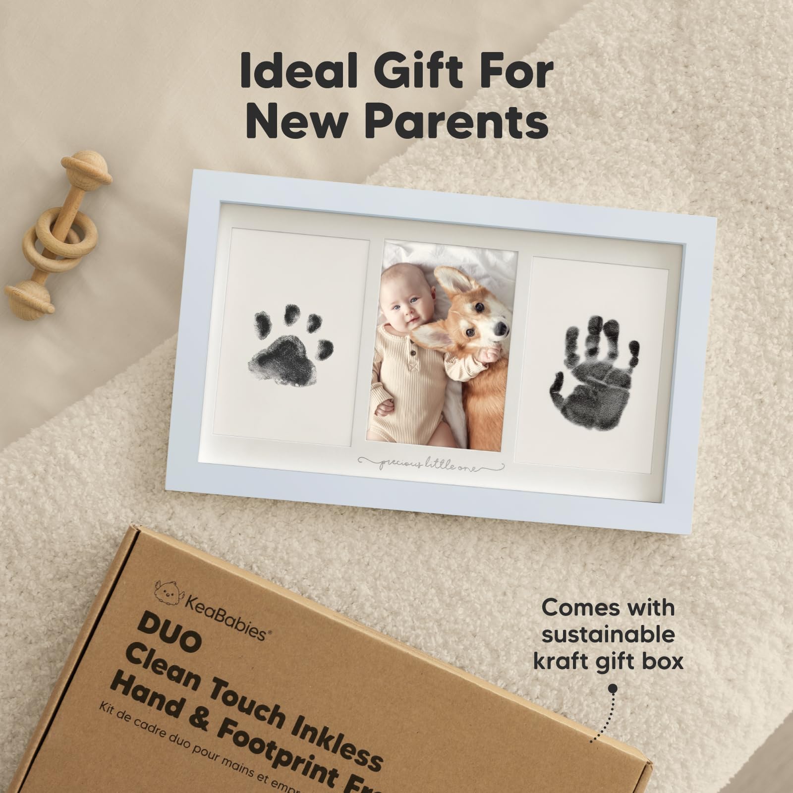 Kit Empreinte Bébé - Tampon Encre Clean Touch, Sûr & Sans Contact