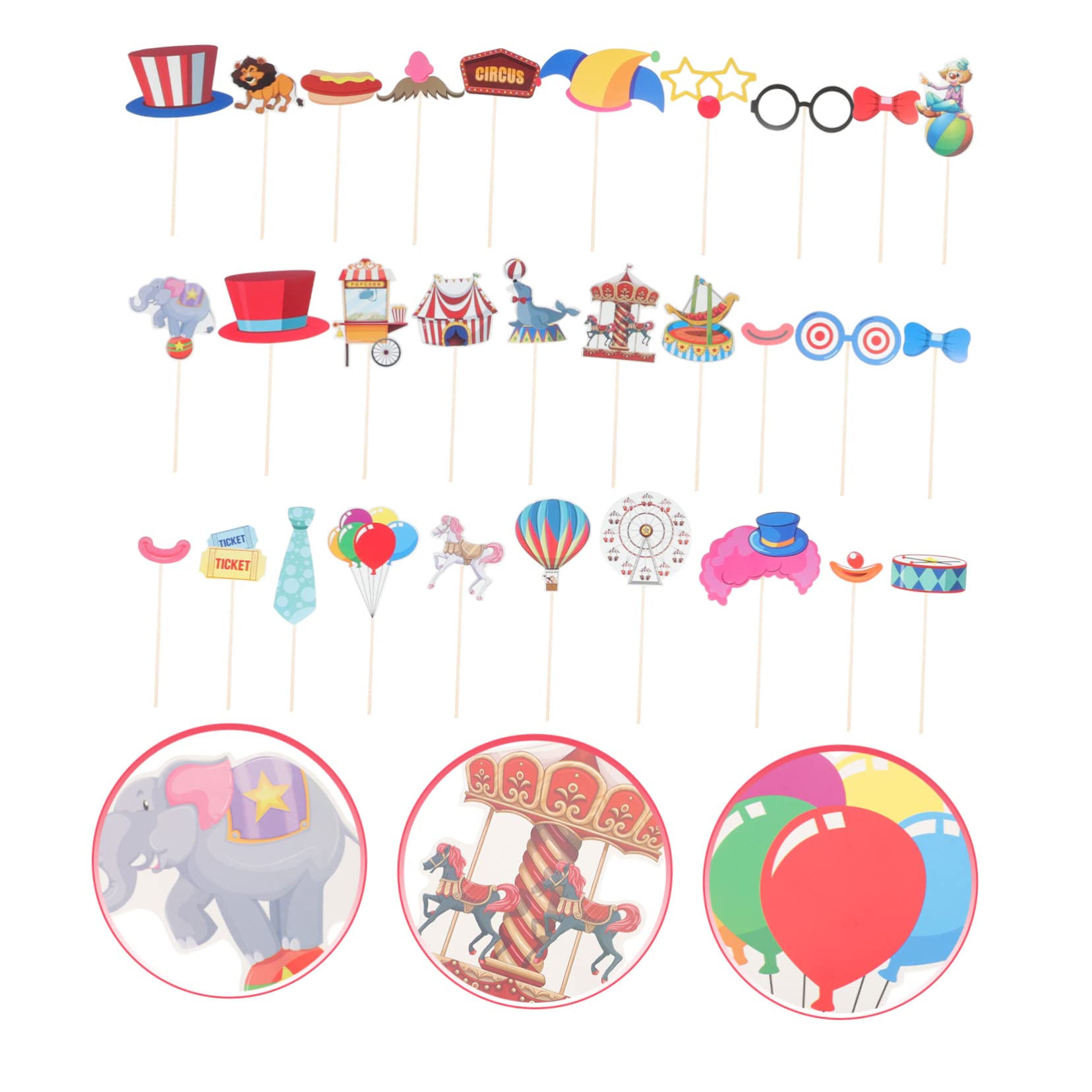 Amosfun 5 Set Oggetti Di Scena Decorativi Per Foto Carrello Delle Caramelle Premi Carnevaleschi Accessori Per Feste Bomboniere Di Carnevale Accessorio Per Feste Di Carnevale 30 Pezzi * 5