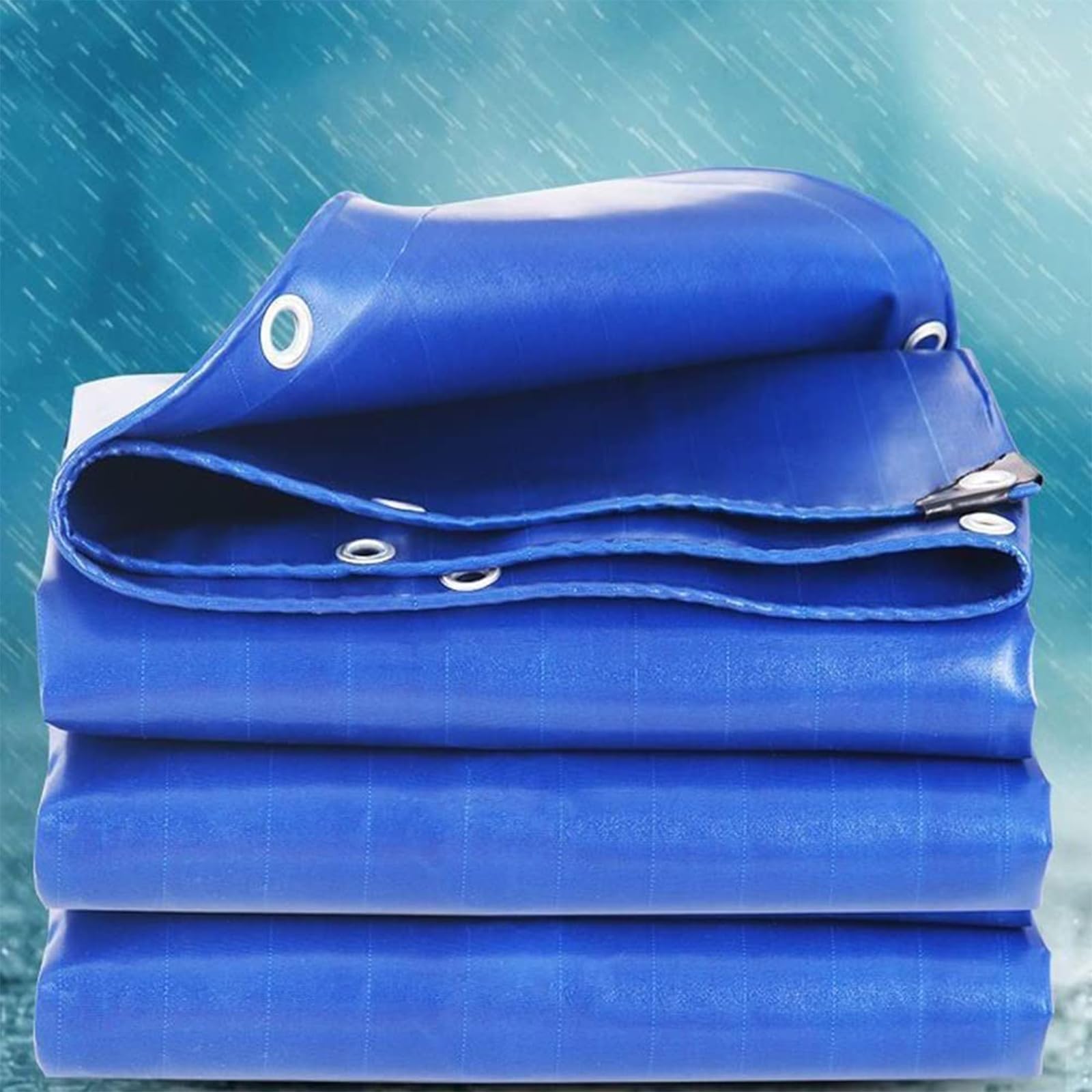 Laghetto per Carpe Koi in PVC - 600x500x100 cm, Vasca di stoccaggio Acqua per Tartarughe e Pesci d'Acqua salata, Serbatoio temporaneo con valvola di Scarico, Telo in Tela da 0,65 mm