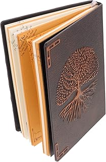 HONMEET Caderno Em Branco Scrapbook Viagens Homens Caderno Em Branco Retrô Sketchbook De Couro Planejador De Ano 2023 Planejador Mensal Caderno De Couro Bloco De Notas Pu Bloco De