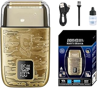 ماكينة تشذيب الشعر للرجال بهيكل معدني بالكامل و3 مستويات سرعة وتردد وشفرات تشريحية وشاشة عرض للسرعة والشحن قابلة للغسل ومقاومة للماء بدرجة IPX6 ووقت تشغيل 90 دقيقة كم-870