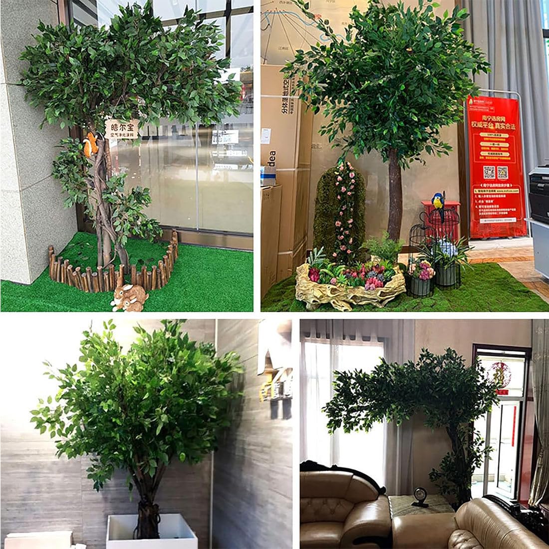 Künstlicher Baum Mit Echtem Holzstamm, Simulierter Banyan-Baum, Hotel-Landschaftsbaum, Wunschbaum, Künstliche Pflanzen Für Moderne Innendekoration,3x2.5m
