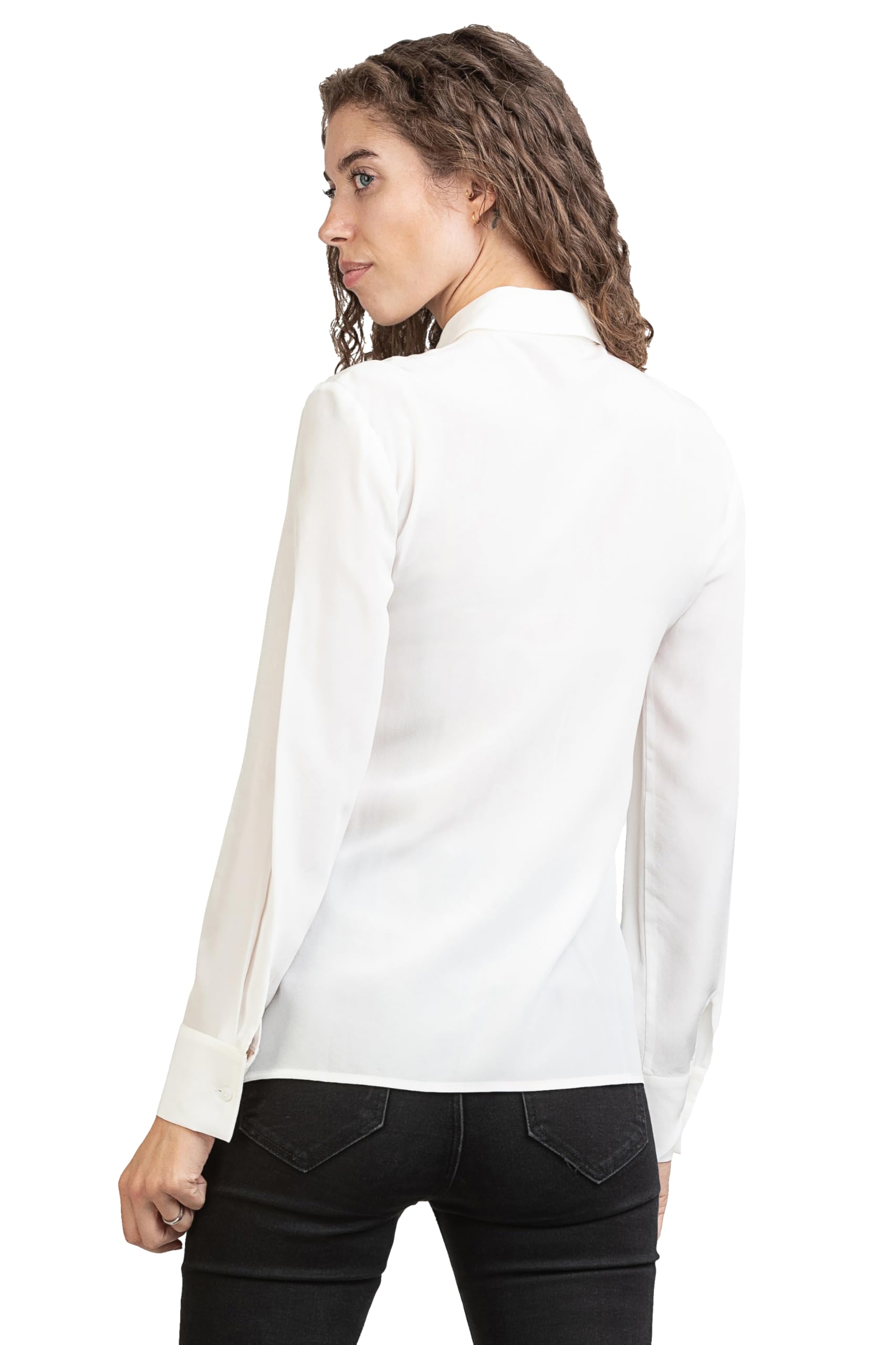 Posh Gear Damen Seidenbluse Collettoseta Bluse aus 100% Seide