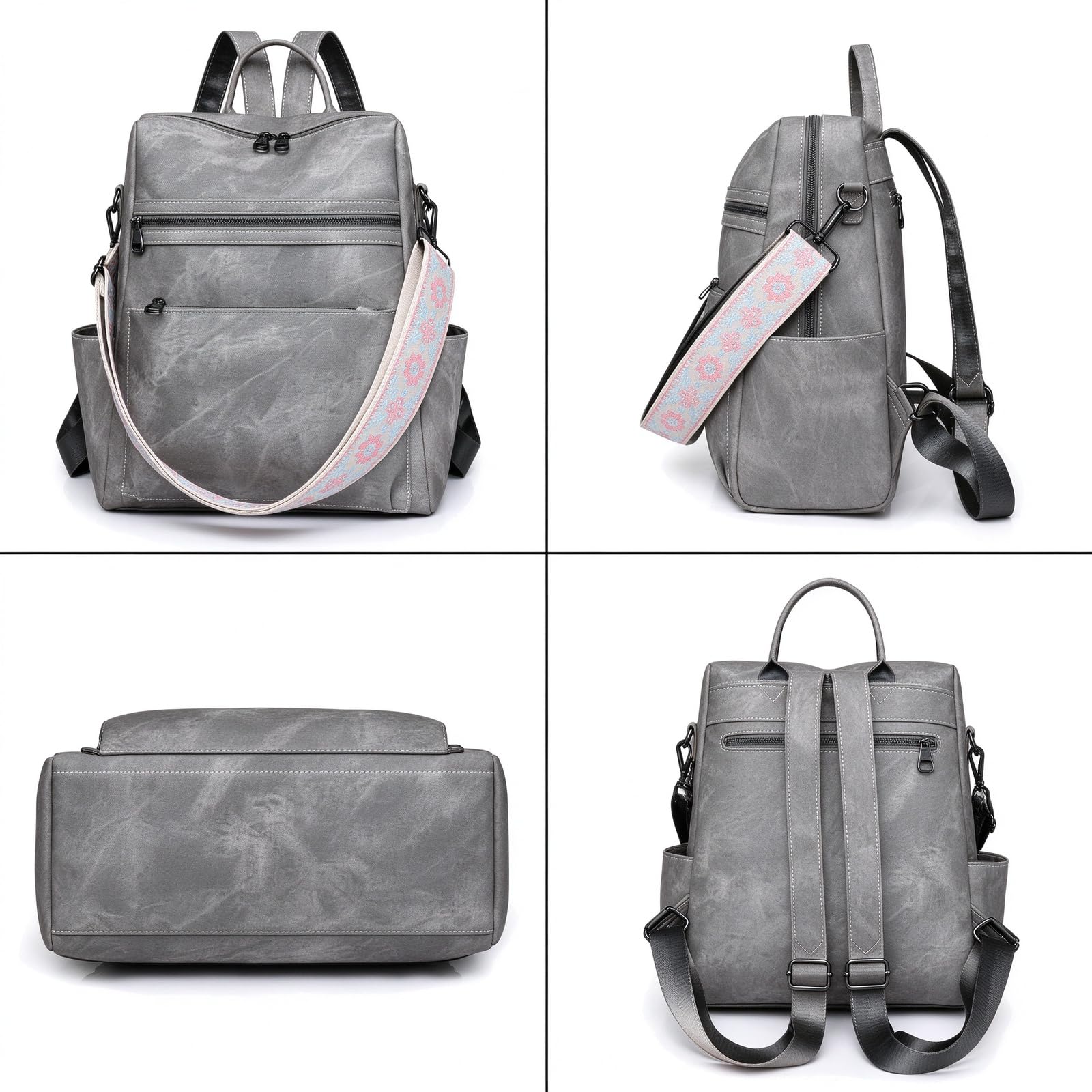 Mochila de moda para mujer, multiuso, gran capacidad, bolsa de viaje convertible