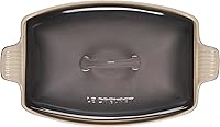 Vista 3 de Le Creuset Heritage Stoneware - Panadero profundo con tapa, 4.5 cuartos de galón., Oyster