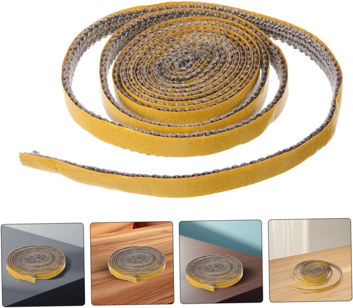 ULTECHNOVO Wood Stove Door Gasket Seal Self-Adhesive High Temperature Fiberglass Rope 3mm x 10mm x 4m for Fireplace Chimney and Oven Use Sturdy Heat Resistant Insulation