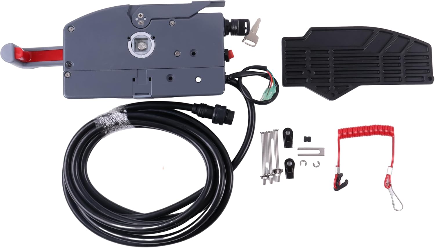 7 Pin Left Push Throttle Outboard Remote Control Box 703-48230-14-P-L Compatible With Outboard 703-48230-14-P