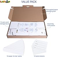 Vista 6 de Caja de almacenamiento de tarjetas intercambiables, paquete de 12, 600